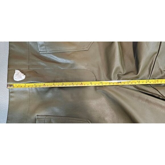 Anthropologie Plus Size 24W Colette Cropped Wide Leg Faux Leather Pants NWT - Picture 9 of 13